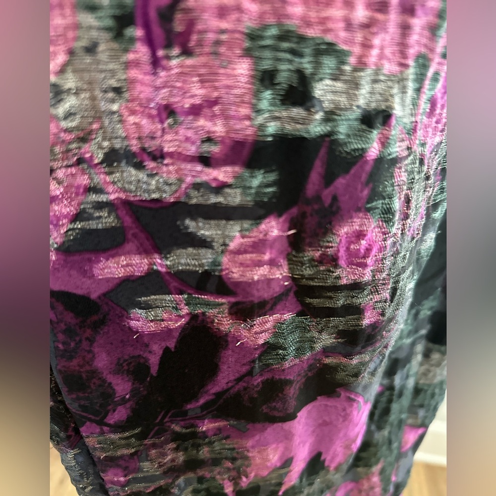 Rickie Freeman for Teri Jon Floral One-Shoulder Evening Dress - Picture 9 of 16